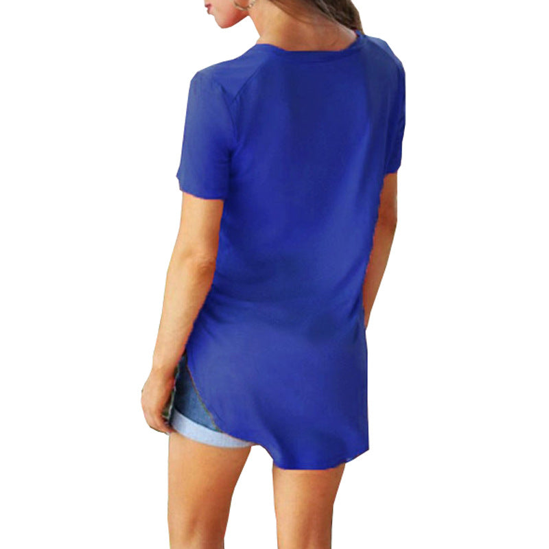 Women's V Neck Short Sleeve T Shirt 100% Cotton Black Soft Breathable Everyday Comfort Tee For All Day Wear