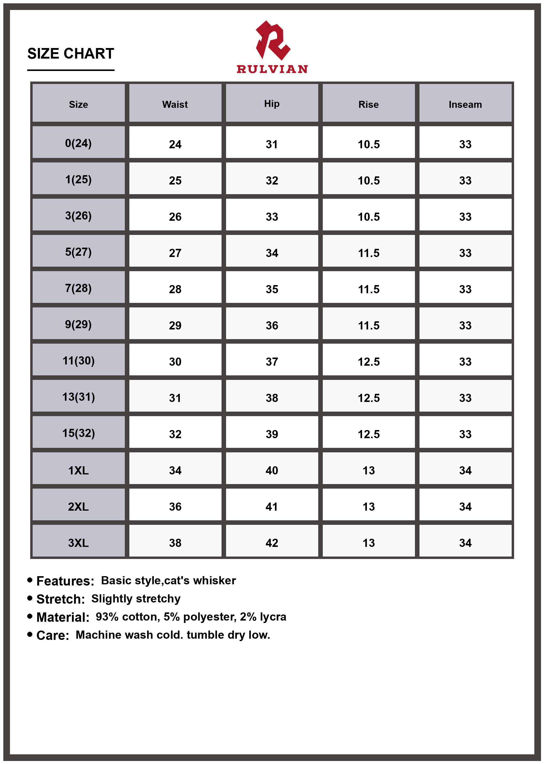 Size Chart - Women's Plus Size Distressed Bootcut Jeans High Quality Flattering Stretch Denim Mid Blue Wash Casual Everyday Versatile
