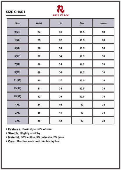 Size Chart - Women's Plus Size Distressed Bootcut Jeans High Quality Flattering Stretch Denim Mid Blue Wash Casual Everyday Versatile