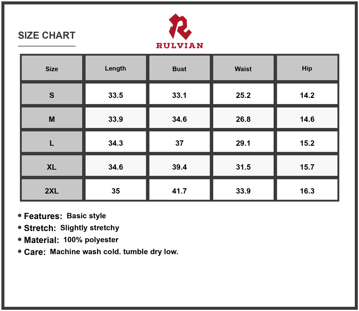 Size Chart - Men's Floral Print Short Sleeve Mini Dress 100% Polyester Fabric Lightweight Breathable Easy Care Summer Outfit