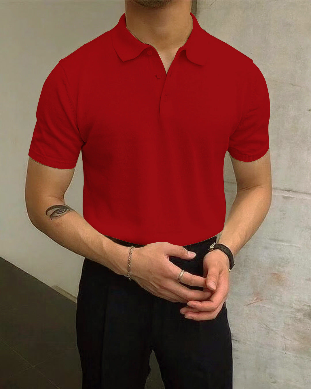 Men's Lightweight Summer Loose Fit Short Sleeve Casual Sweater Top In Assorted Colors With Polyester Fabric