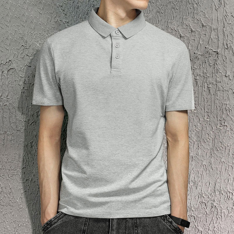 Men's Solid Color Short Sleeve T Shirt Casual Loose Fit Polyester% Fabric Everyday Comfort And Durability