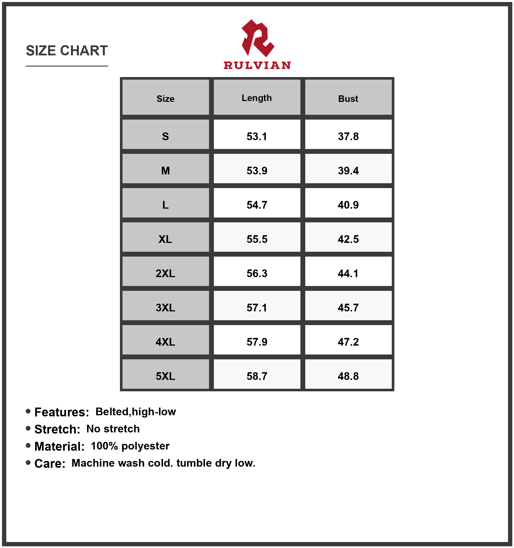 Size Chart - Women's Flowy Tie Front Midi Dress with Flutter Sleeves for Everyday Wear Plus Size 100% Polyester Silky Feel