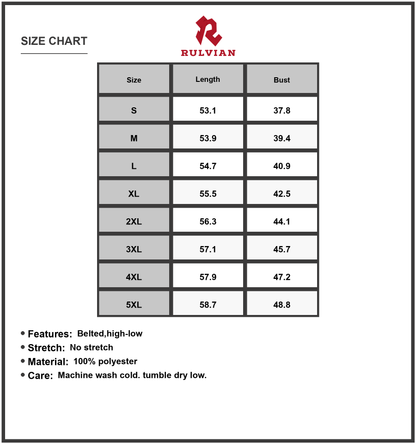Size Chart - Women's Flowy Tie Front Midi Dress with Flutter Sleeves for Everyday Wear Plus Size 100% Polyester Silky Feel