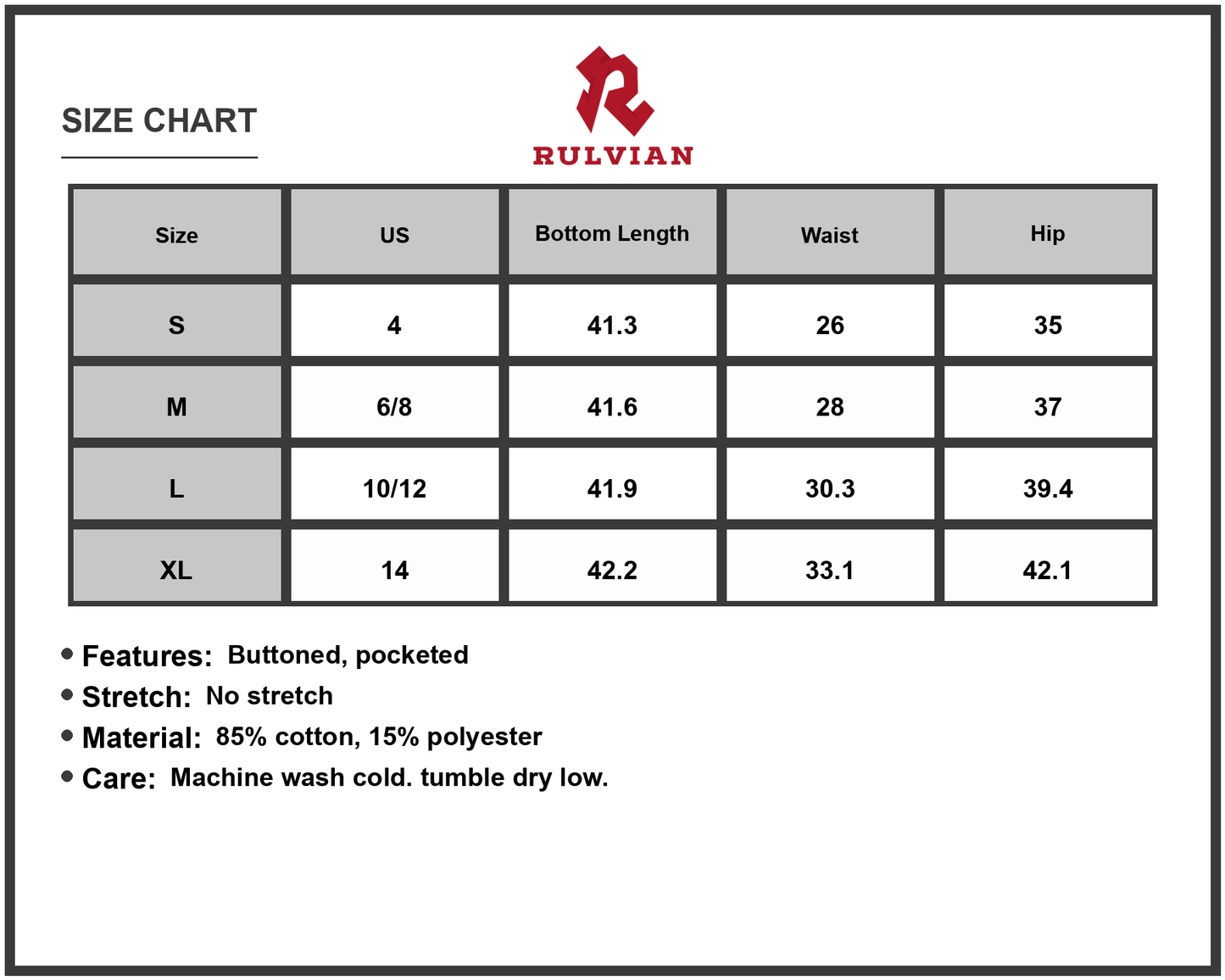 Size Chart - Women Flare Jeans with Pockets Buttoned High Waisted Denim Pants for Casual Everyday Wear Durable and Comfortable