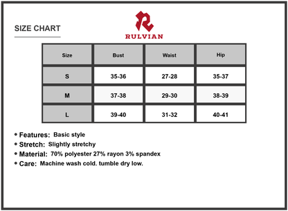Size Chart - Women's Leopard Print Jacquard Mini Dress with Slight Stretch 70% Polyester 27% Rayon 3% Spandex for Evening Out