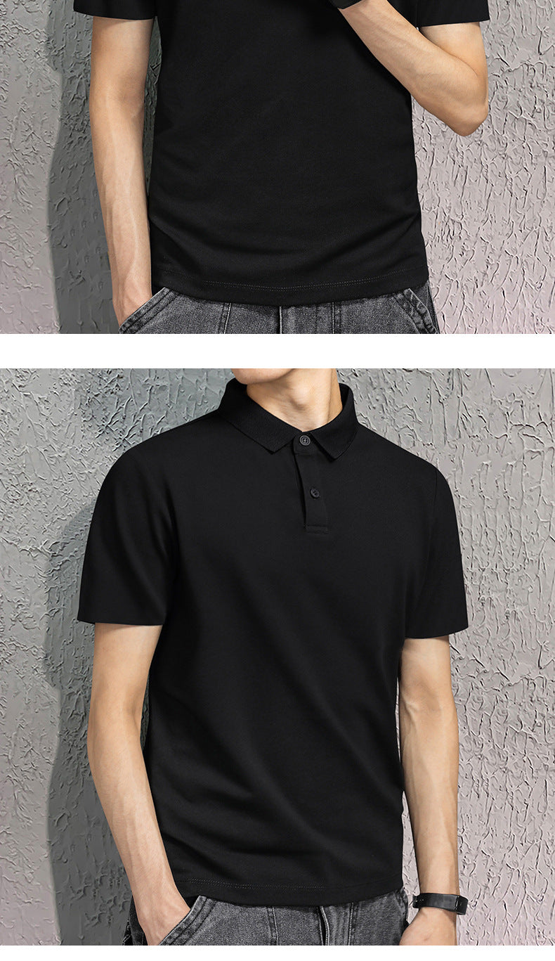 Men's Solid Color Short Sleeve T Shirt Casual Loose Fit Polyester% Fabric Everyday Comfort And Durability