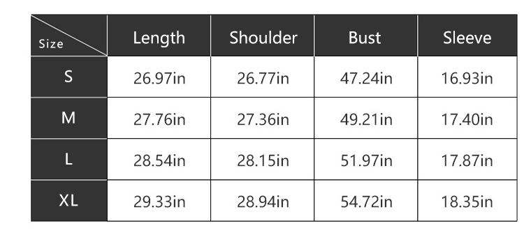 Size Chart - Women's V-Neck Solid Color Pullover Thin Knit Sweater