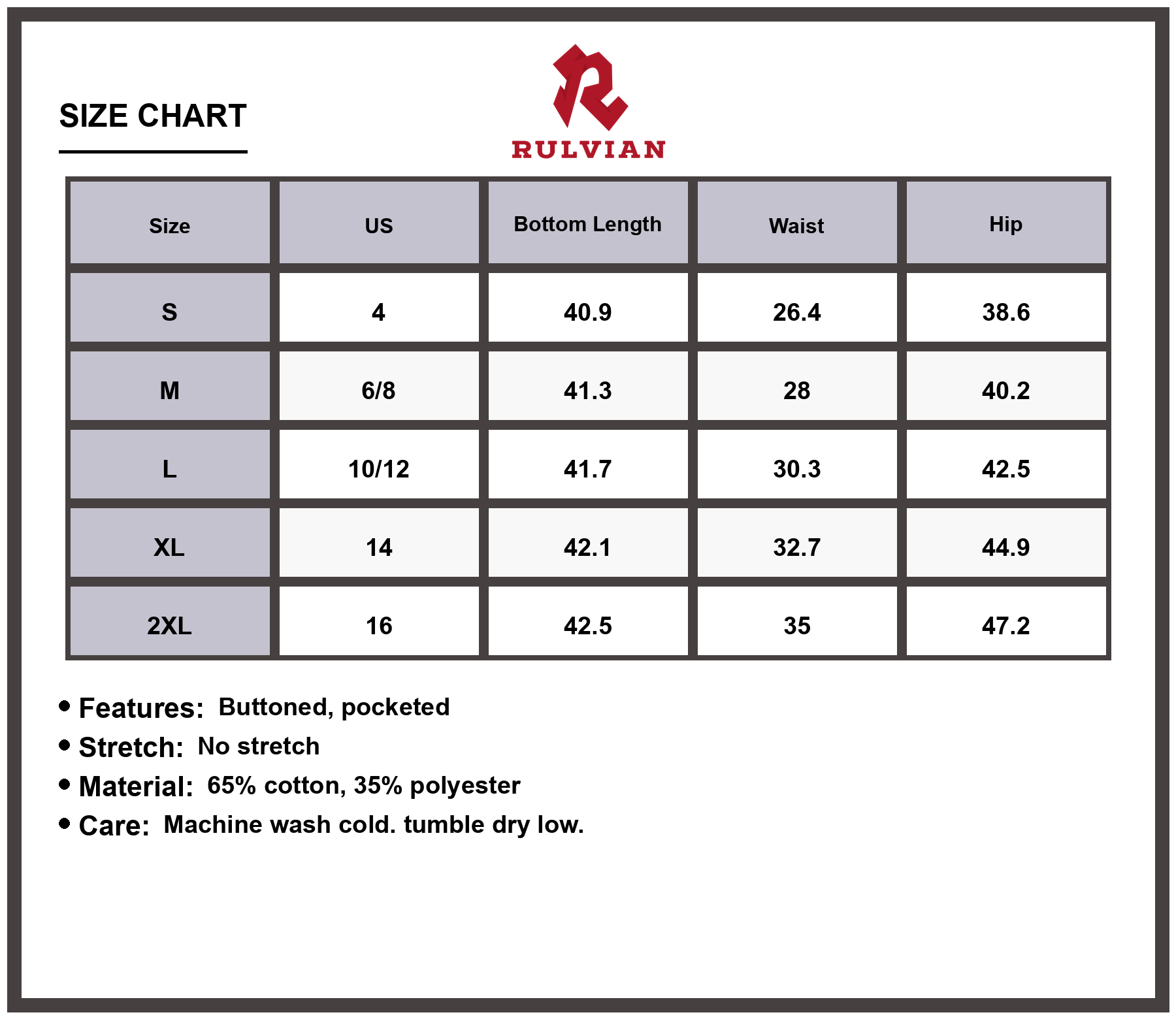 Size Chart - Women's High Waist Straight Leg Jeans Buttoned Pockets Non Stretch Denim Casual Everyday Versatile Premium Quality
