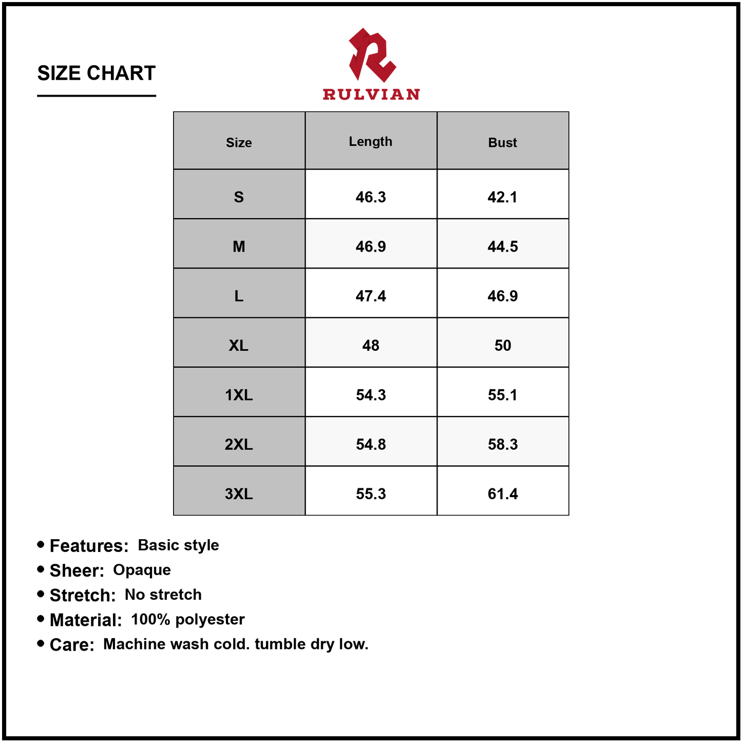 Size Chart - Women's Full Size Printed Spaghetti Strap Cami Dress 100% Polyester Lightweight Summer Beachwear Dress Great Fit