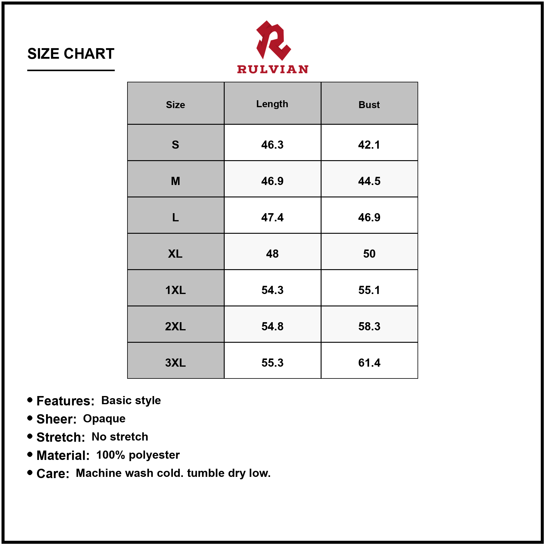Size Chart - Women's Full Size Printed Spaghetti Strap Cami Dress 100% Polyester Lightweight Summer Beachwear Dress Great Fit