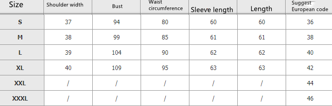 Size Chart - See-Through Reflective Bow Tie Mesh Shirt On Chest