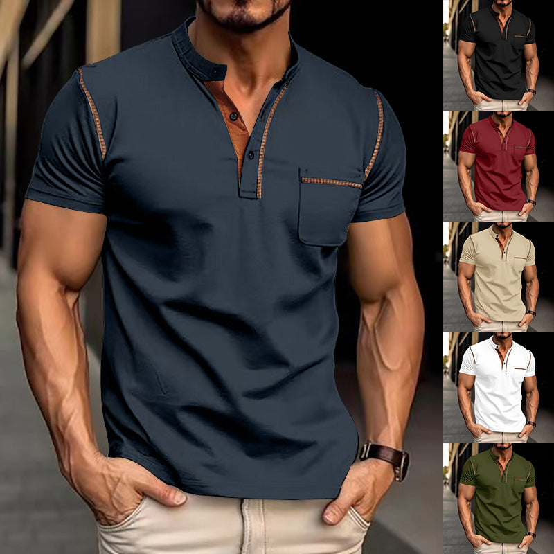 Men's Short Sleeve Polo Shirt Quick Dry Summer Casual Top Polyester % Fabric Lightweight Breathable Wear