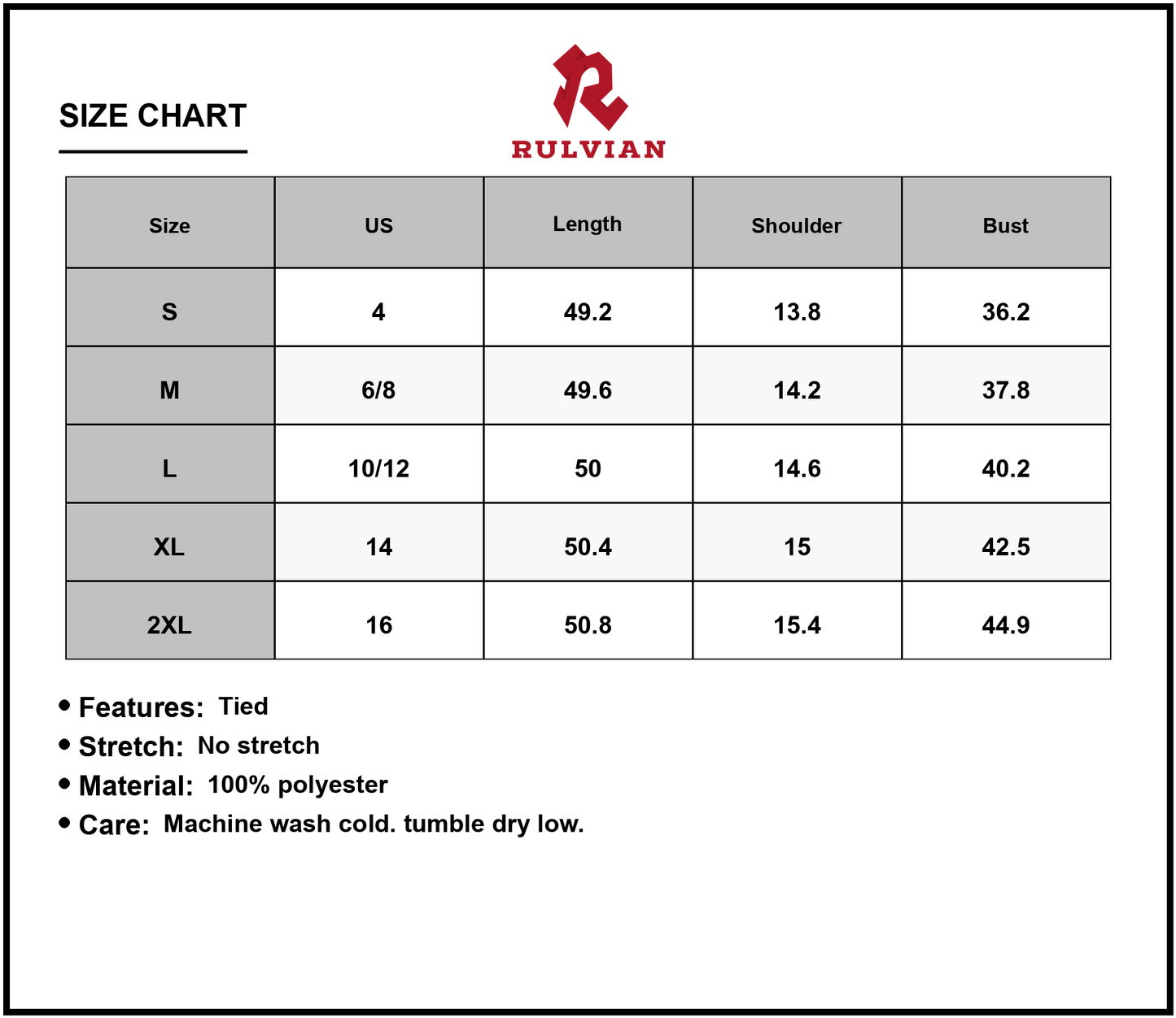 Size Chart - Women's Tie Waist Floral Cap Sleeve Dress 100% Polyester Lightweight Comfortable Everyday Wear for Spring Summer