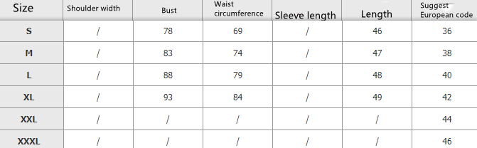 Size Chart - Sexy Sling V-Neck Blouse With Irregular Hem On Chest