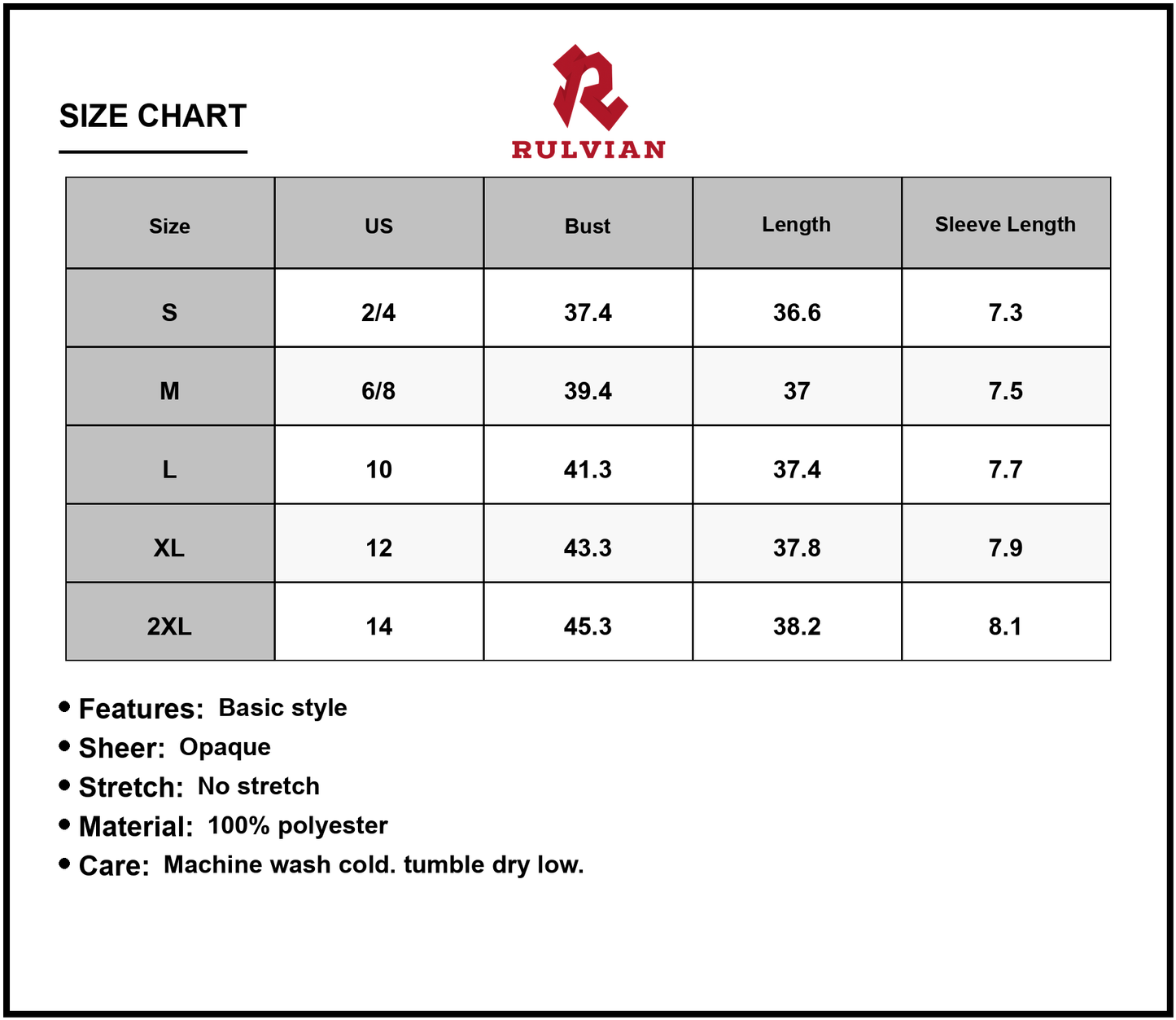 Size Chart - Women's Checkered Single Shoulder Mini Dress Not Lined 100% Polyester Fabric Lightweight for Summer Style and Easy Care