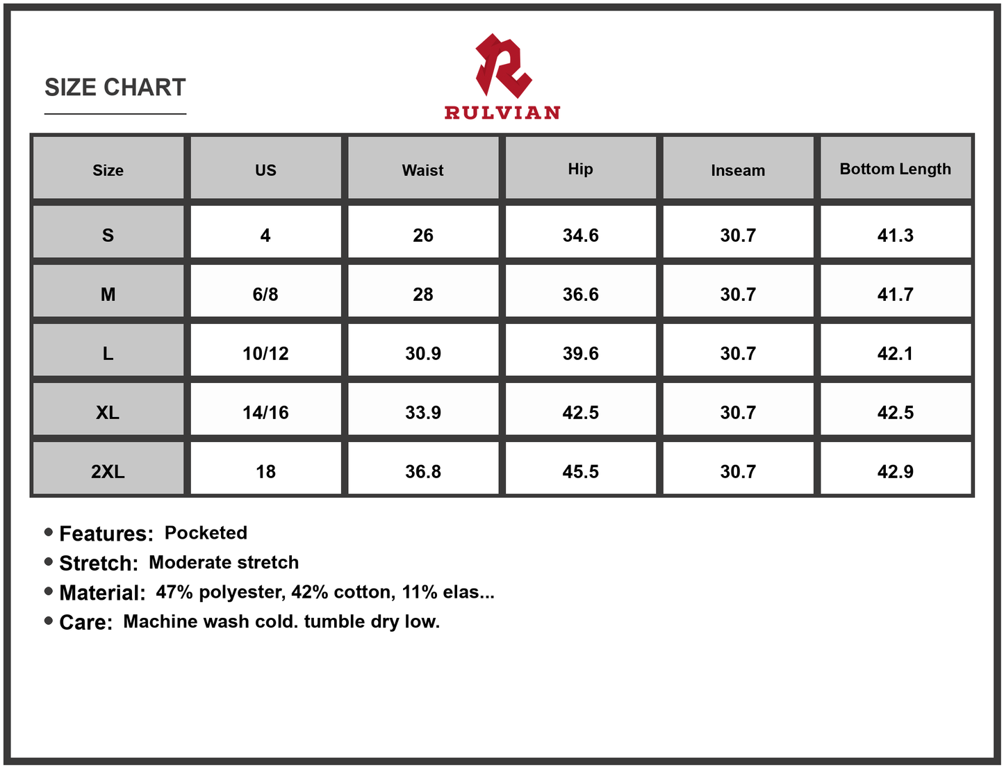Size Chart - Womens Wide Leg Jeans with Pockets Stretchy High Waist Casual Denim Pants for Everyday Wear Loose Fit Comfort Daily
