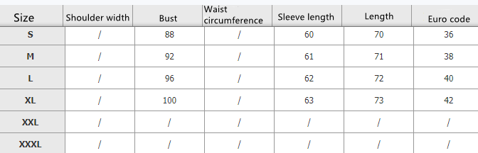 Size Chart - Open Back Irregular T-Shirt Short Front And Long Vest