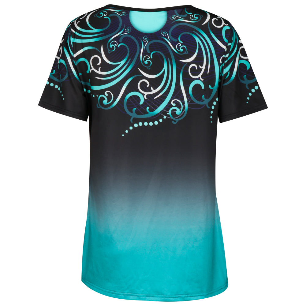 Men's Round Neck Short Sleeve Button Loose Shirt Featuring 50% Polyester Fabric For Everyday Casual Comfort