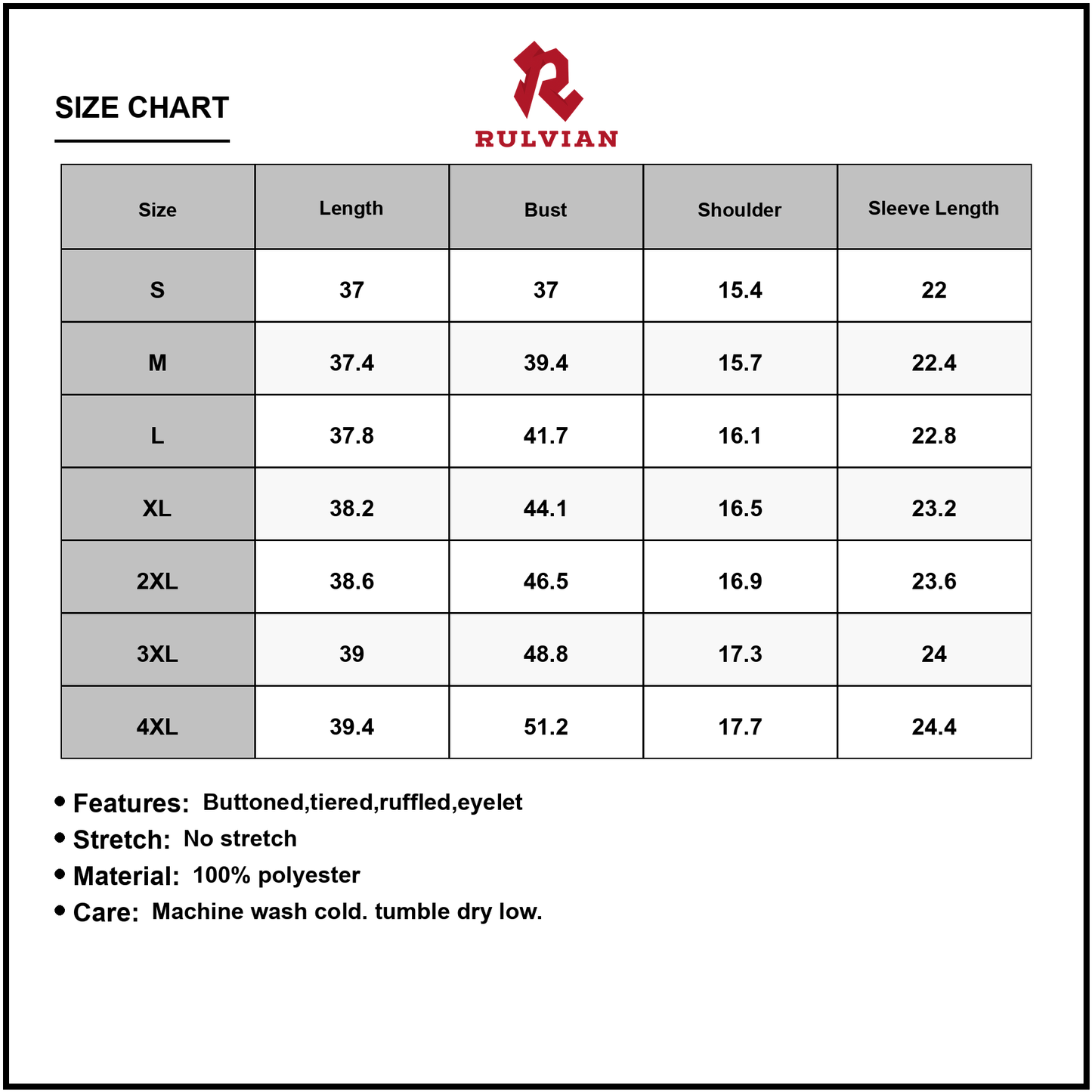 Size Chart - Women's Plus Size Full Size Eyelet Ruffled Hem Tiered Dress Pink 100% Polyester Knee Length with Bell Sleeves Flowy