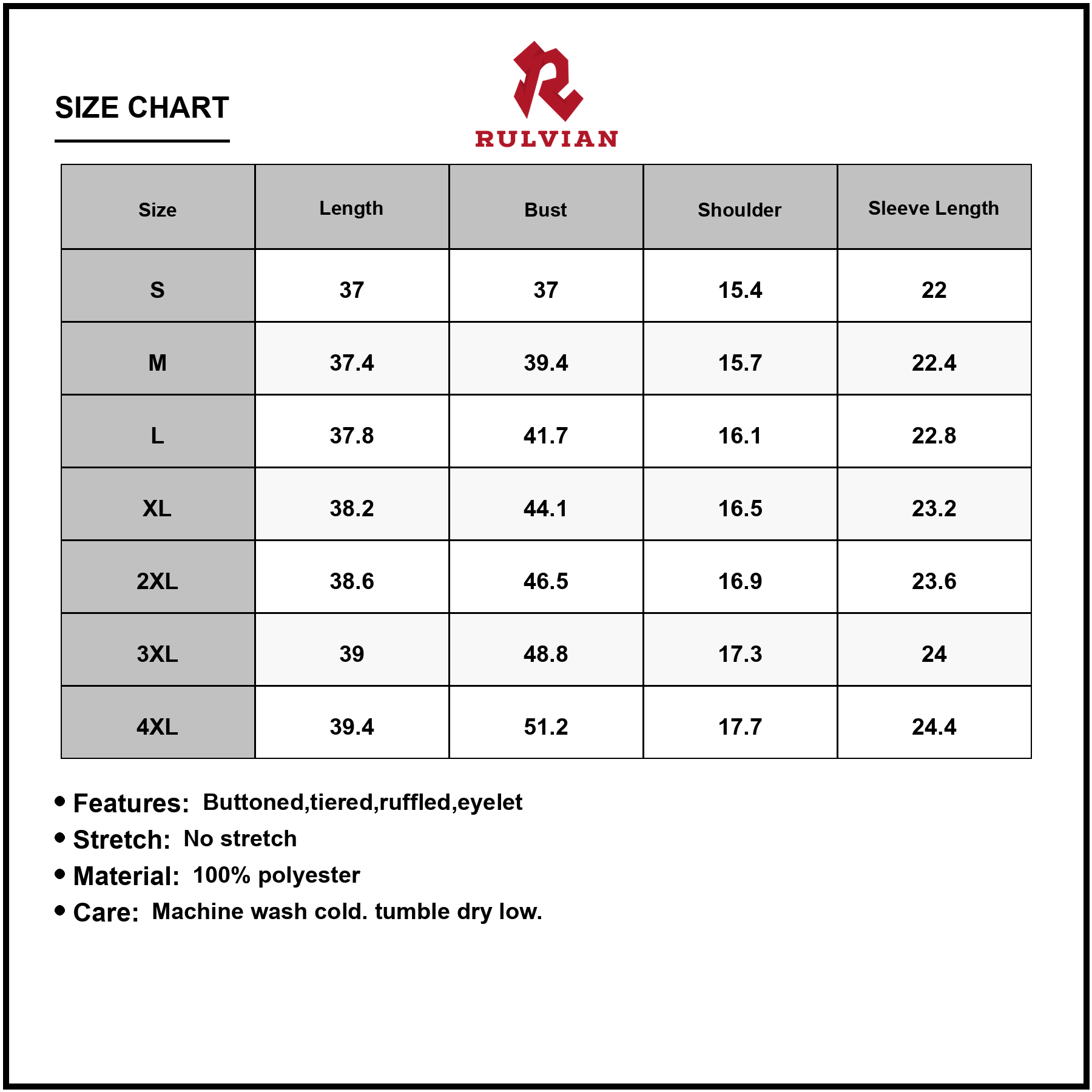 Size Chart - Women's Plus Size Full Size Eyelet Ruffled Hem Tiered Dress Pink 100% Polyester Knee Length with Bell Sleeves Flowy