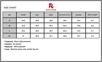 Size Chart - Women's Printed Surplice Short Sleeve Dress featuring hundred% polyester fabric for a chic everyday look with easy care