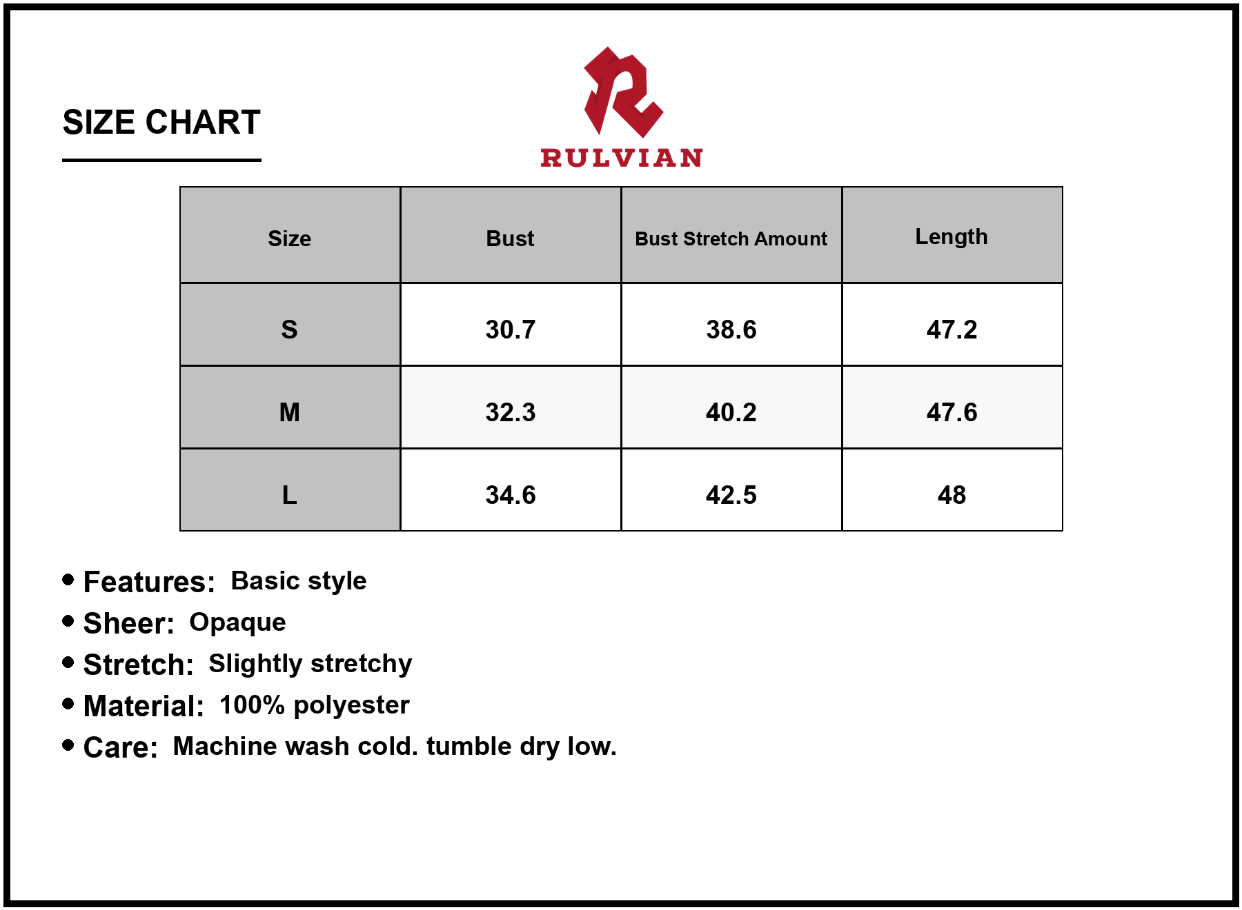 Size Chart - Women's Printed Tube Sleeveless Maxi Dress Elegant Casual Beachwear 100% Polyester Comfortable Stretchy Silhouette
