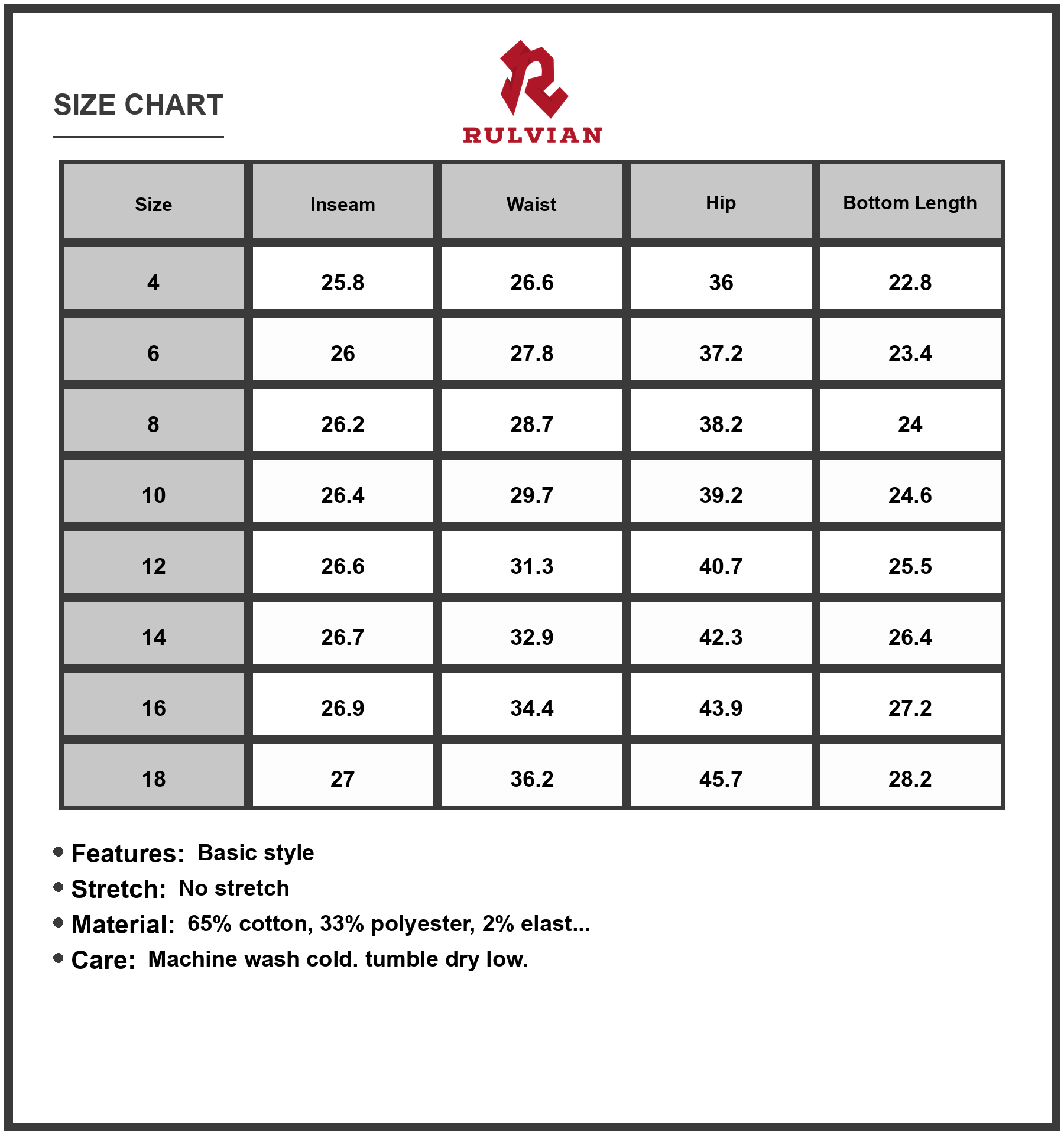 Size Chart - Womens High Waist Wide Leg Washed Jeans Relaxed Fit Durable Casual Everyday Wear Classic Denim Versatile Daily Wardrobe