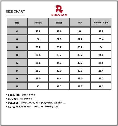 Size Chart - Womens High Waist Wide Leg Washed Jeans Relaxed Fit Durable Casual Everyday Wear Classic Denim Versatile Daily Wardrobe