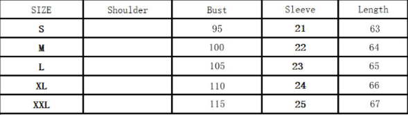 Size Chart - Embroidered Tulle Fake Two-piece Chiffon Short Sleeves