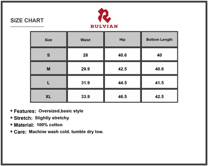 Size Chart - Mens Oversized Wide Leg Jeans Slightly Stretchy 100 Percent Cotton Denim Casual Pants For Everyday Wear Durable