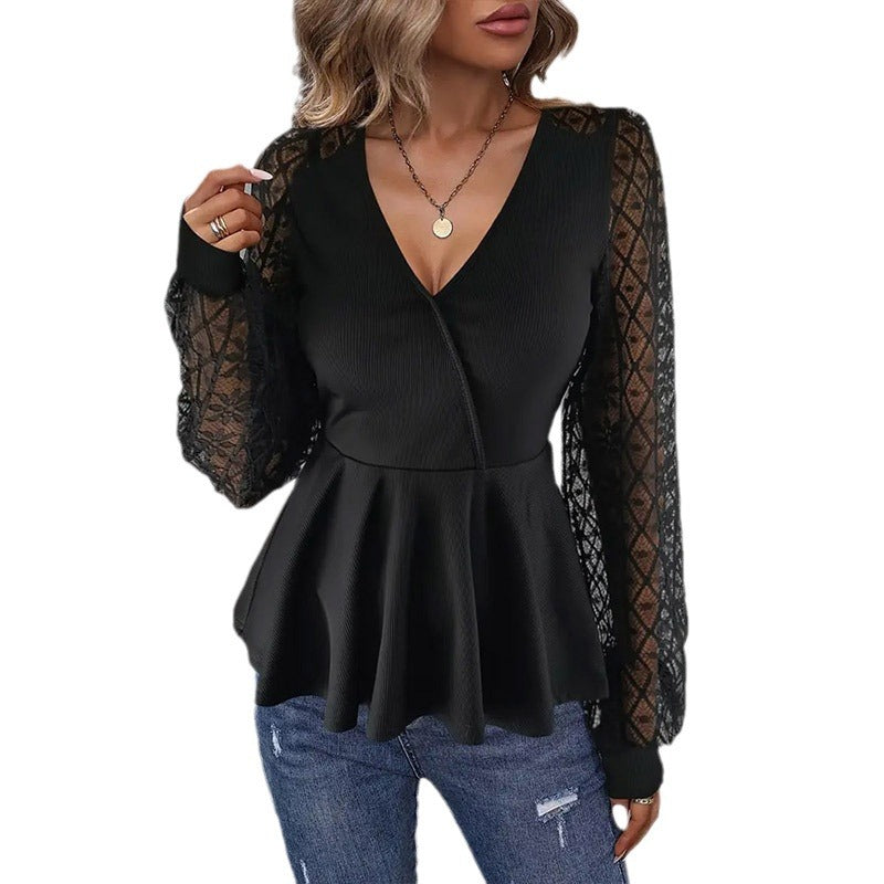 Men's Black Mesh Sleeve Pleated Shirt With Intricate Stitching Details And Durable 60% Polyester Fabric