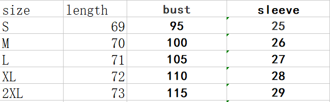 Size Chart - Low-cut Zipper Solid Color Short-sleeved T-shirt With Shoulder Straps