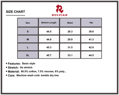 Size Chart - Women's Wide Leg Jeans High Waisted Denim Pants with Pockets Durable Casual Loose Fit Trousers for Everyday Wear