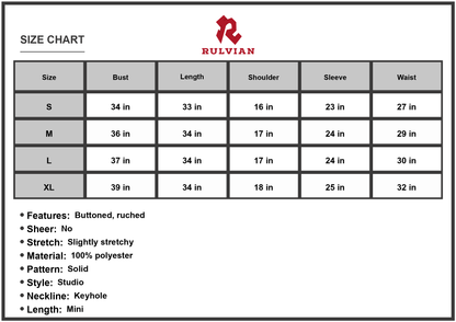 Size Chart - Women's Cutout Turtleneck A Line Mini Dress Casual Everyday Wear Ideal Vacation Look Long Sleeves 100% Polyester