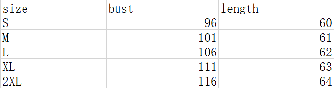 Size Chart - Long Sleeve Neck Off Shoulder Top T-shirt