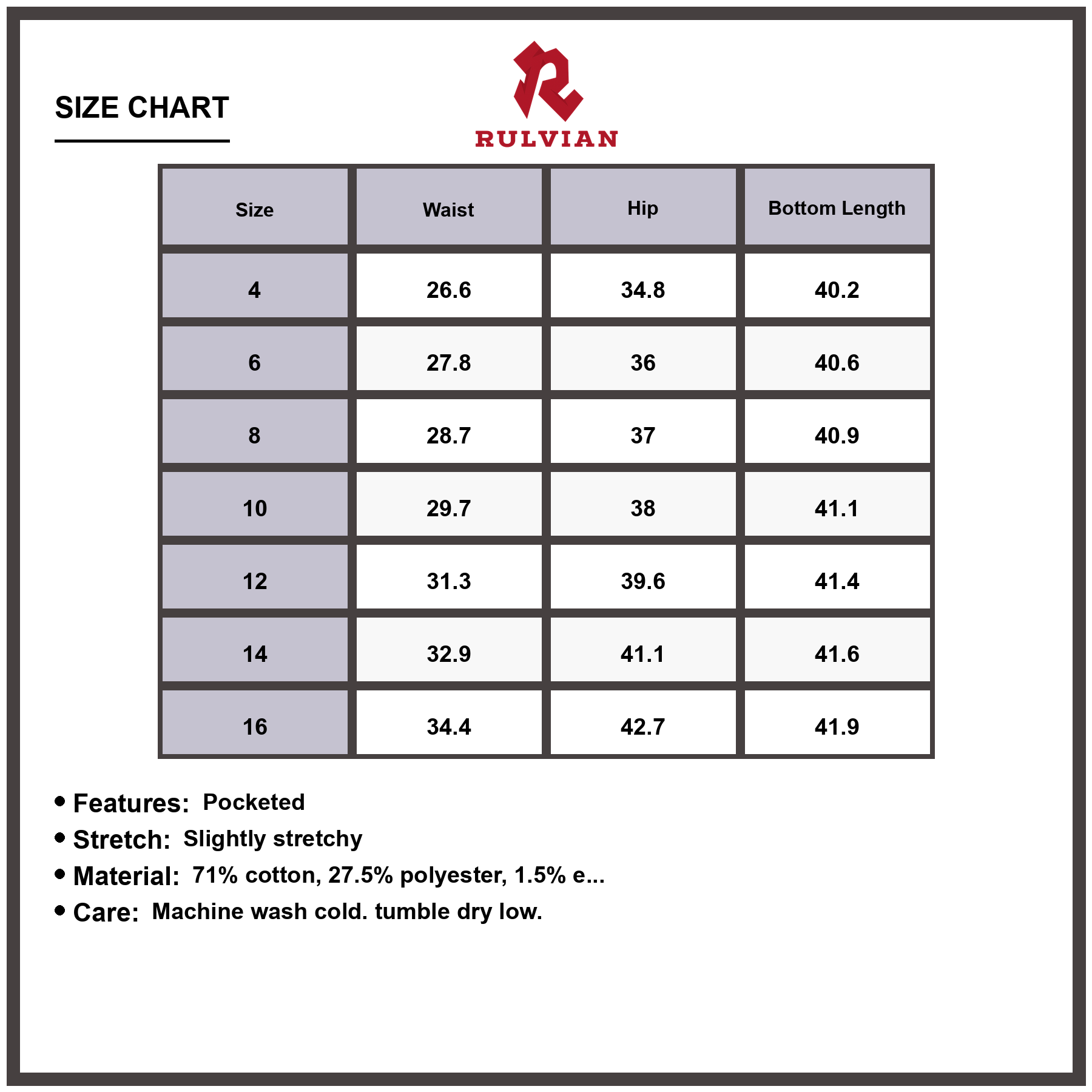 Size Chart - Women's Wide Leg High Waist Pocketed Jeans Slightly Stretchy Denim Pants Casual Everyday Fashion Bottoms Durable Premium Quality