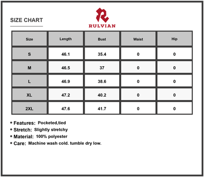 Size Chart - Women's Printed Square Neck Maxi Cami Dress with Pockets Tied Stretch for Everyday Wear 100% Polyester Soft Daily