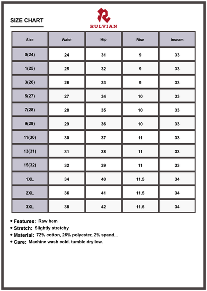 Size Chart - Women's Plus Size Tummy Control Mid Rise Flare Jeans Slimming Denim Pants Raw Hem Bootcut Fashionable Versatile Chic