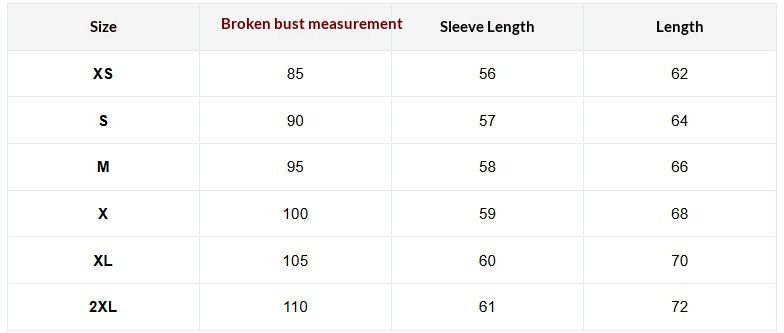 Size Chart - Womens Western-style Shirt-collar Pullover