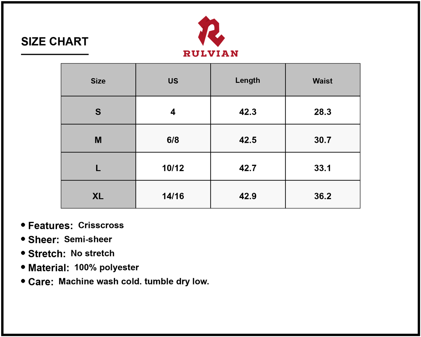 Size Chart - Women's Floral Pleated Deep V Backless Maxi Dress with Elegant Layers and Polyester % Fabric for Summer Parties