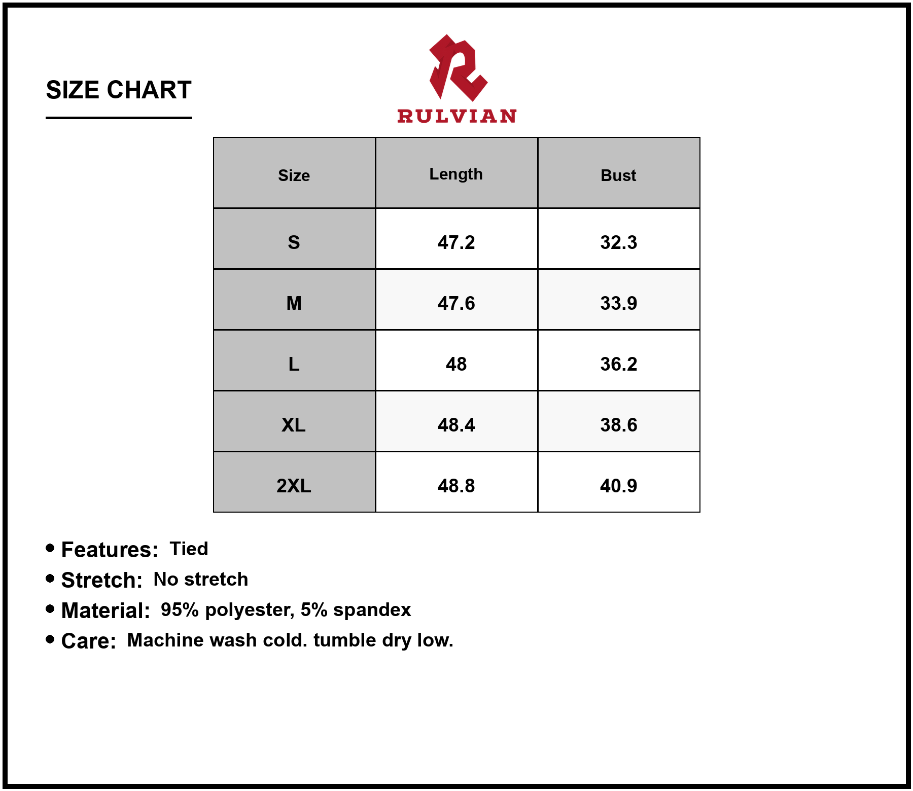 Size Chart - Women's Tie Shoulder V Neck Maxi Dress 95% Polyester 5% Spandex Floor Length With Ties Silhouette Elegant Casual Wear