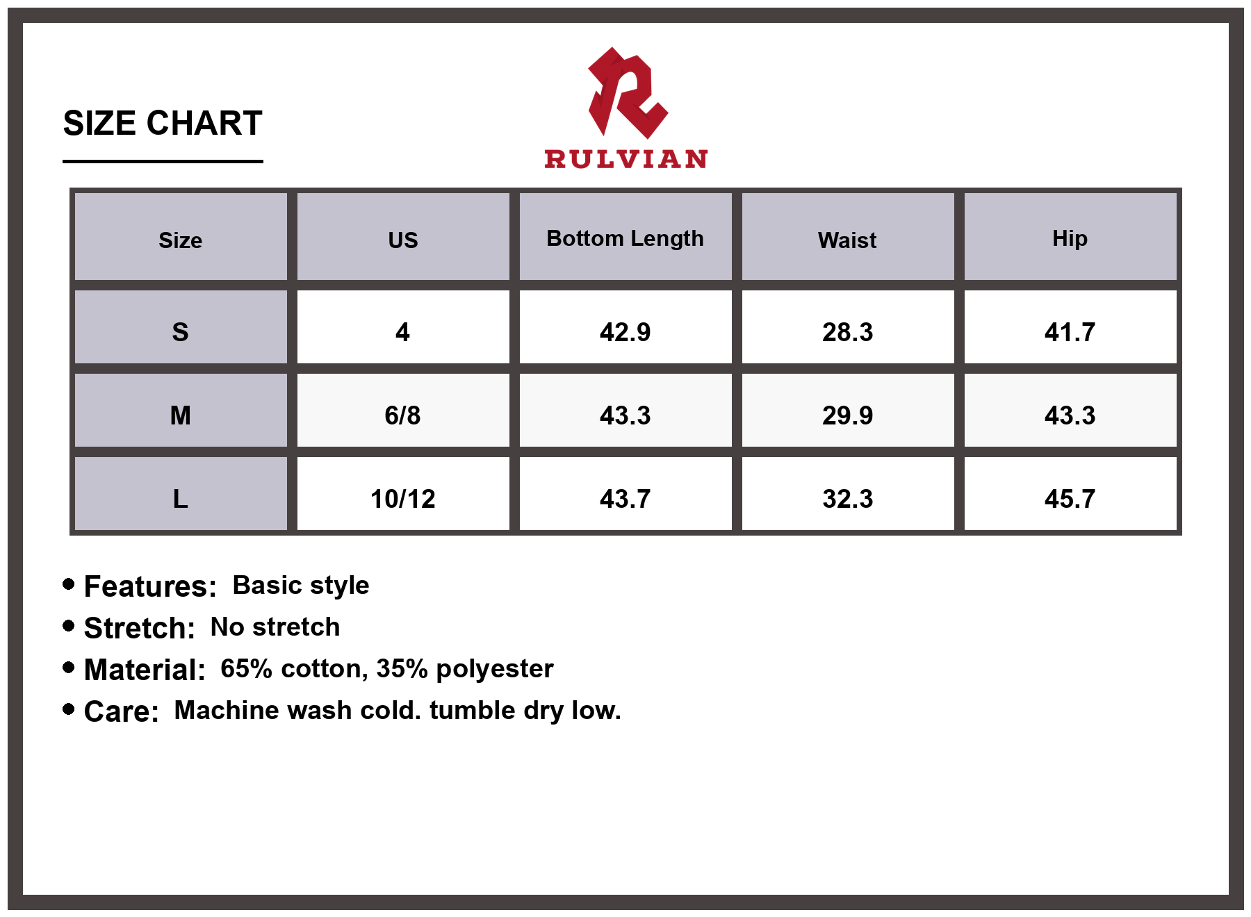 Size Chart - Women's Cuffed Jeans with Pockets High Waisted Straight Leg Durable Denim Look for Casual Everyday Wear Versatile Fashion