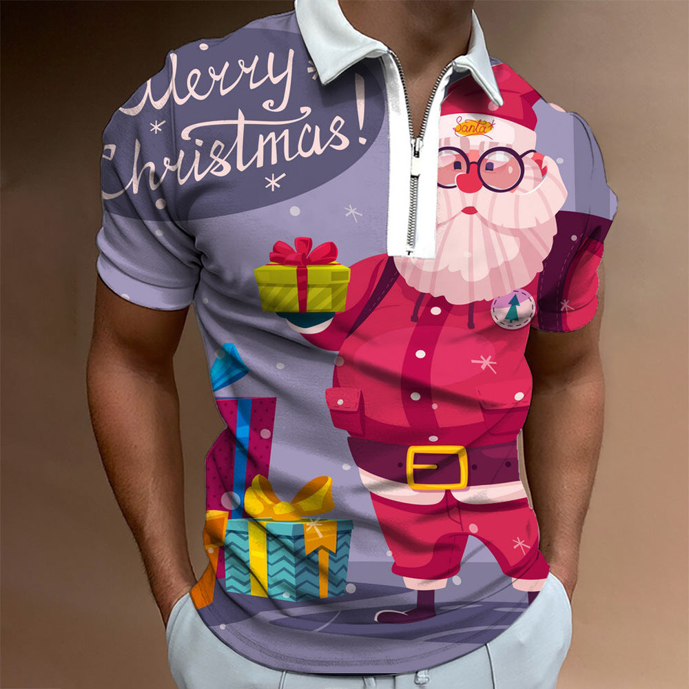 Size Chart - Christmas Series Lapel New Casual Short Sleeve