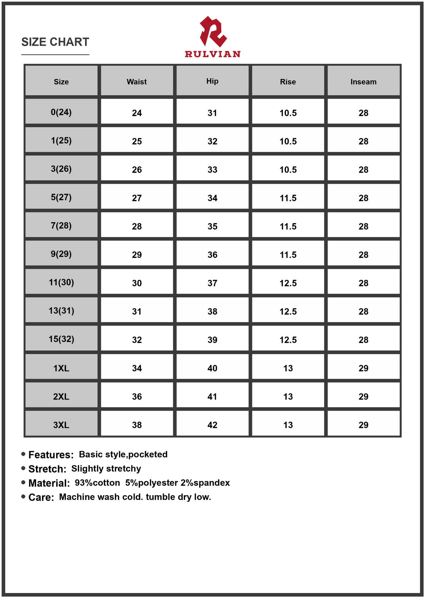 Size Chart - Womens Plus Size High Waisted Bootcut Cropped Jeans with Stretch Denim Five Pocket Design Flattering Fit for Everyday