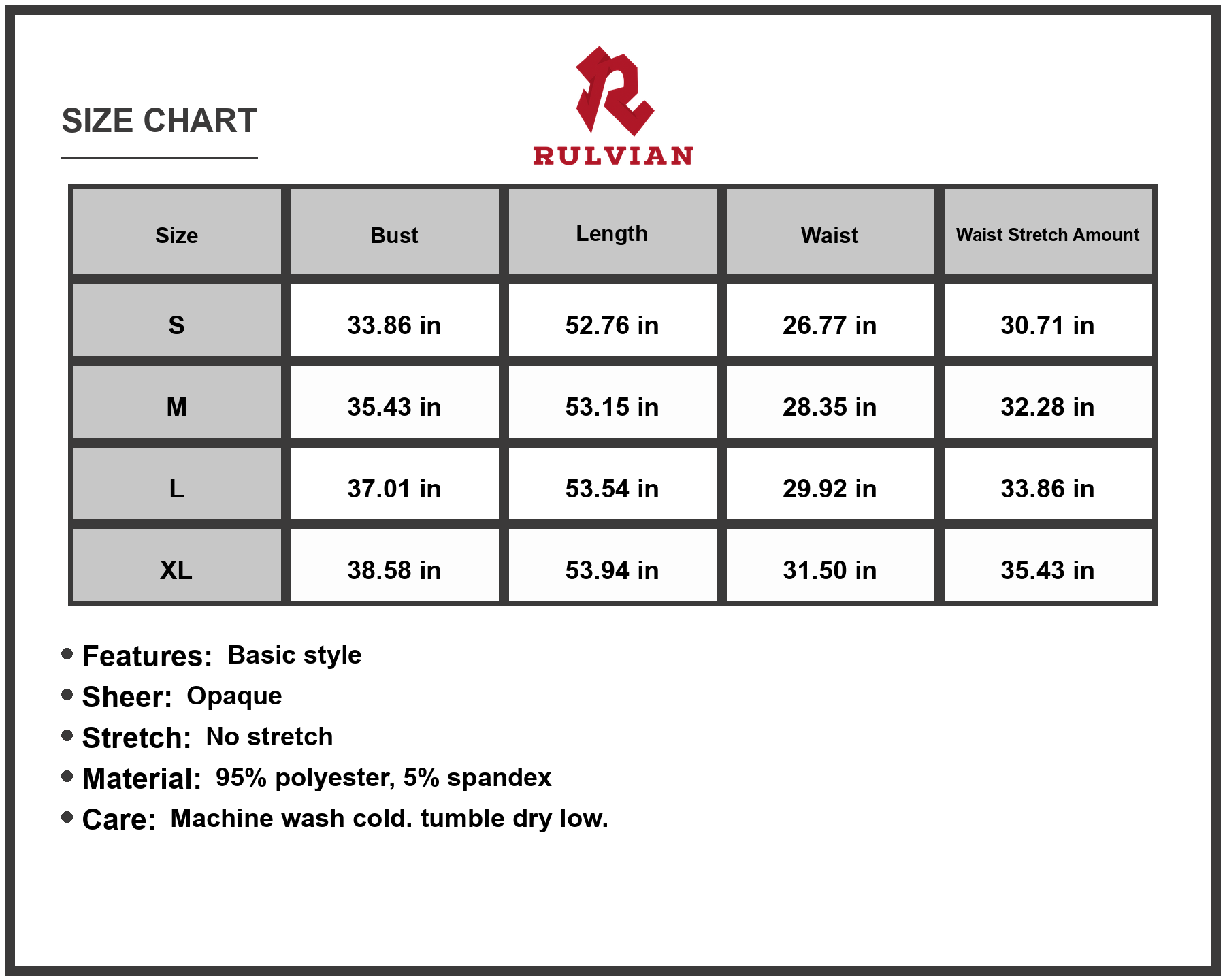 Size Chart - Women's Printed Surplice Spaghetti Strap Dress 95% Polyester 5% Spandex Lightweight for Summer Everyday Casual Dress