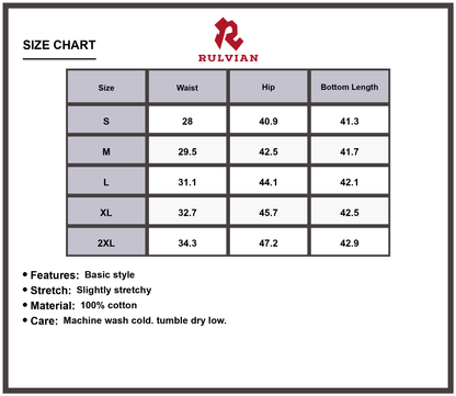 Size Chart - Men's Straight Leg Slightly Stretchy Premium Jeans for Casual Everyday Wear Durable Versatile High Quality Classic Fit