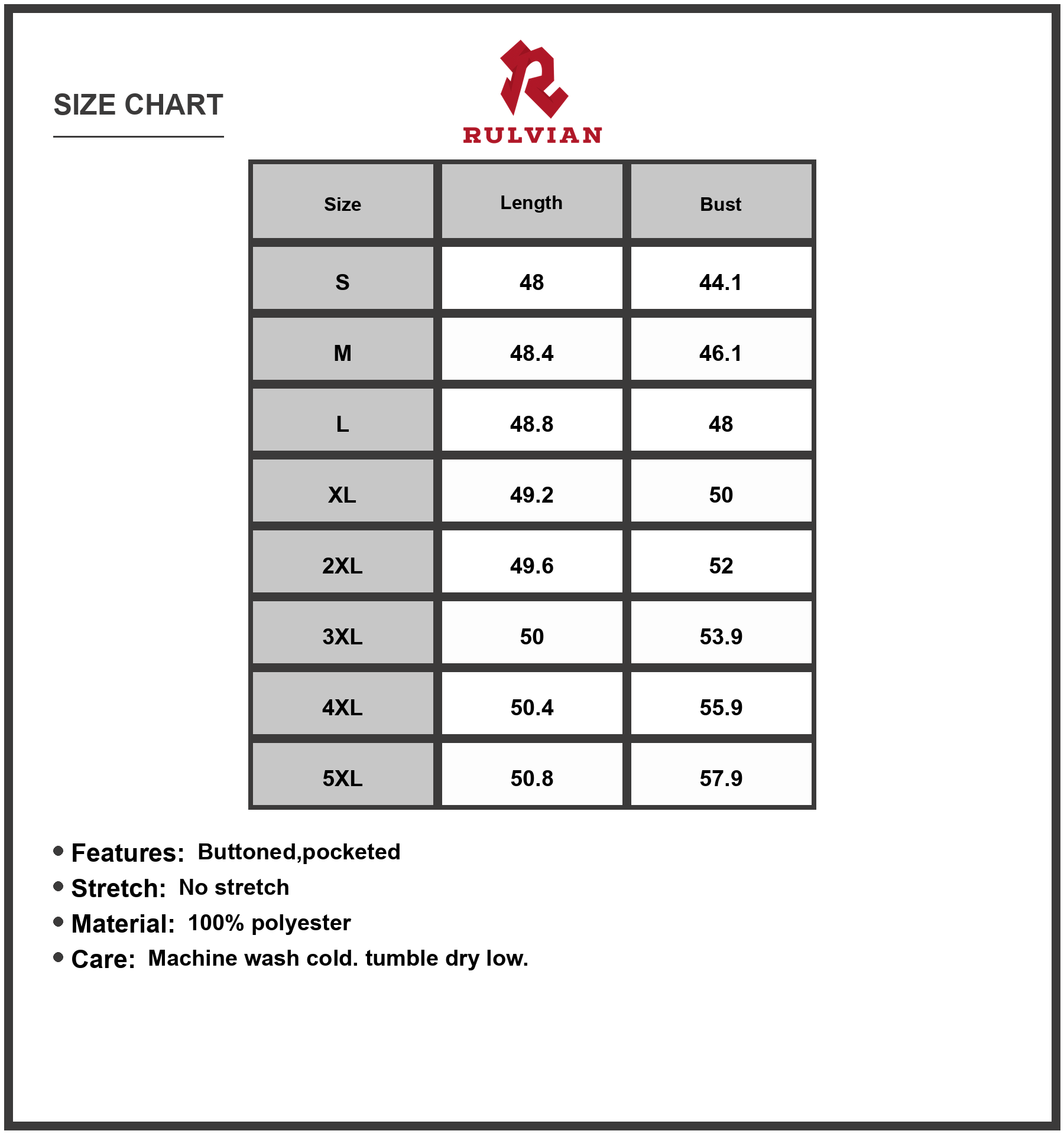Size Chart - Women's Full Size Plus Size Striped Button Front Midi Dress with Pockets Not Lined 100% Polyester Comfortable Daily Wear