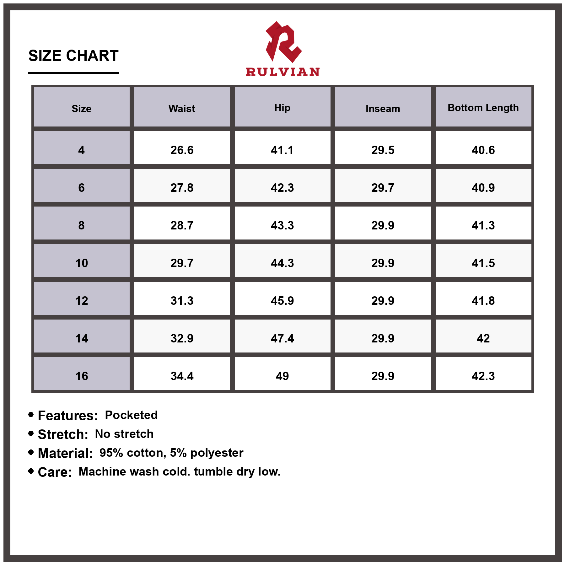 Size Chart - Women's High Waist Wide Leg Pocketed Jeans Durable Fashionable Premium Versatile Denim Pants for Casual Everyday Wear