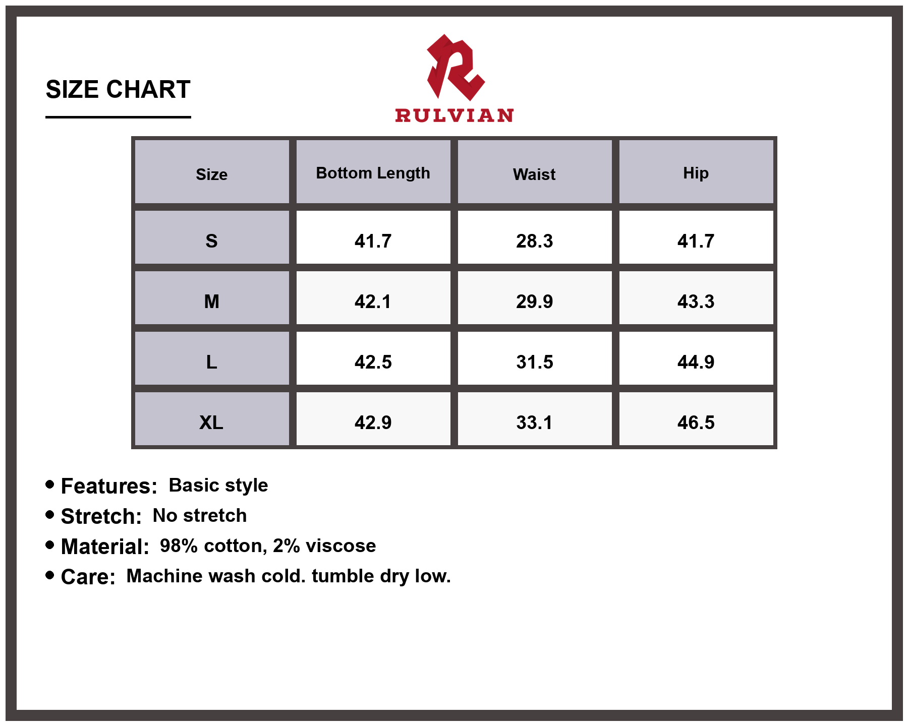 Size Chart - Men's Camouflage Cargo Jeans Durable Military Tactical Pants with Pockets Outdoor Work Hiking Casual Trousers